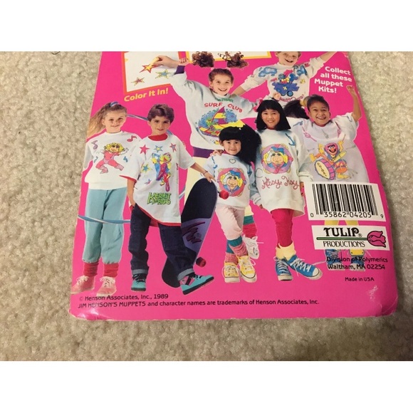 Jim Henson's Muppets Animal Paint Your Shirt Kit Fabric Paint 1989 Vintage NEW - Picture 10 of 10